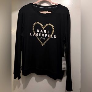 Karl lager-fled sweat shirt, size L